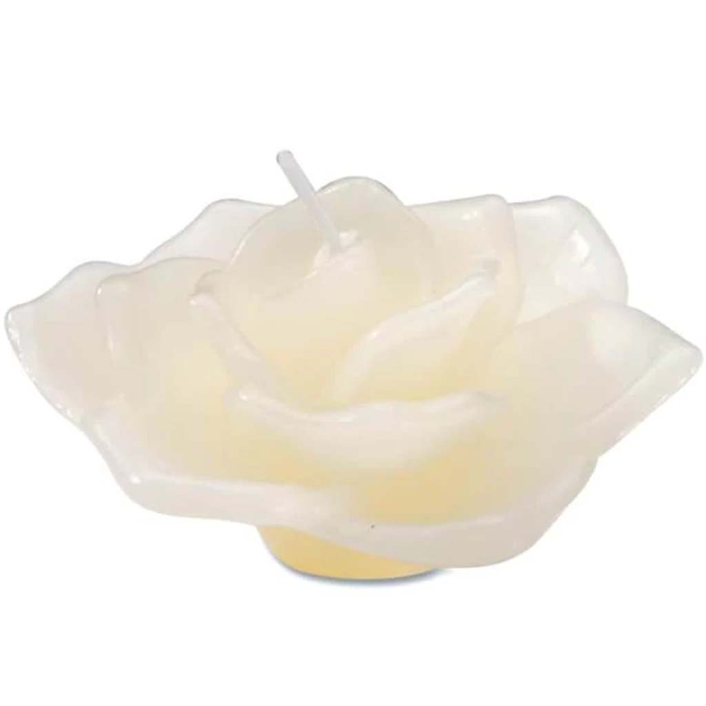 CANDLE FLOATING ROSE SMALL 3IN IVORY 