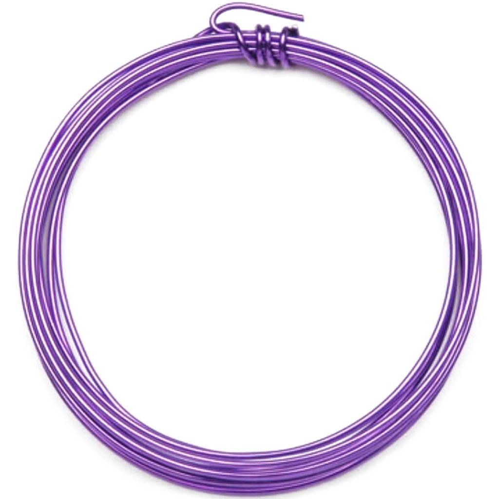 ALUMINUM JEWELRY WIRE PURPLE 18GAUGE 3YD 