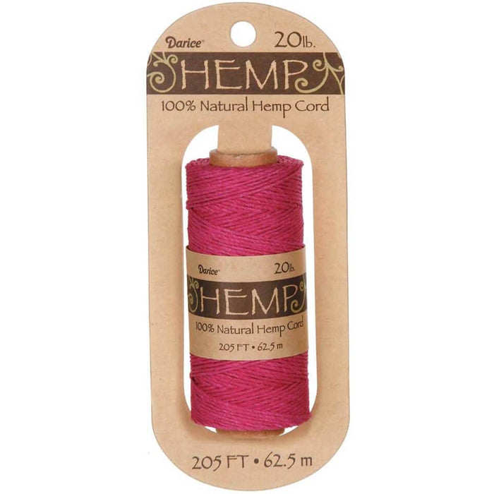 CORD HEMP 205FT 20LB DK.PINK 