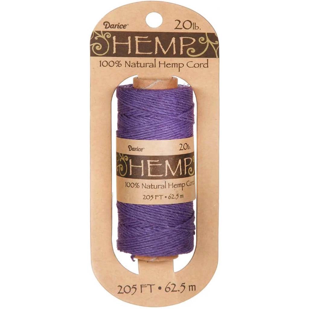 20lb Natural Hemp Cord Spool Purple 205ft