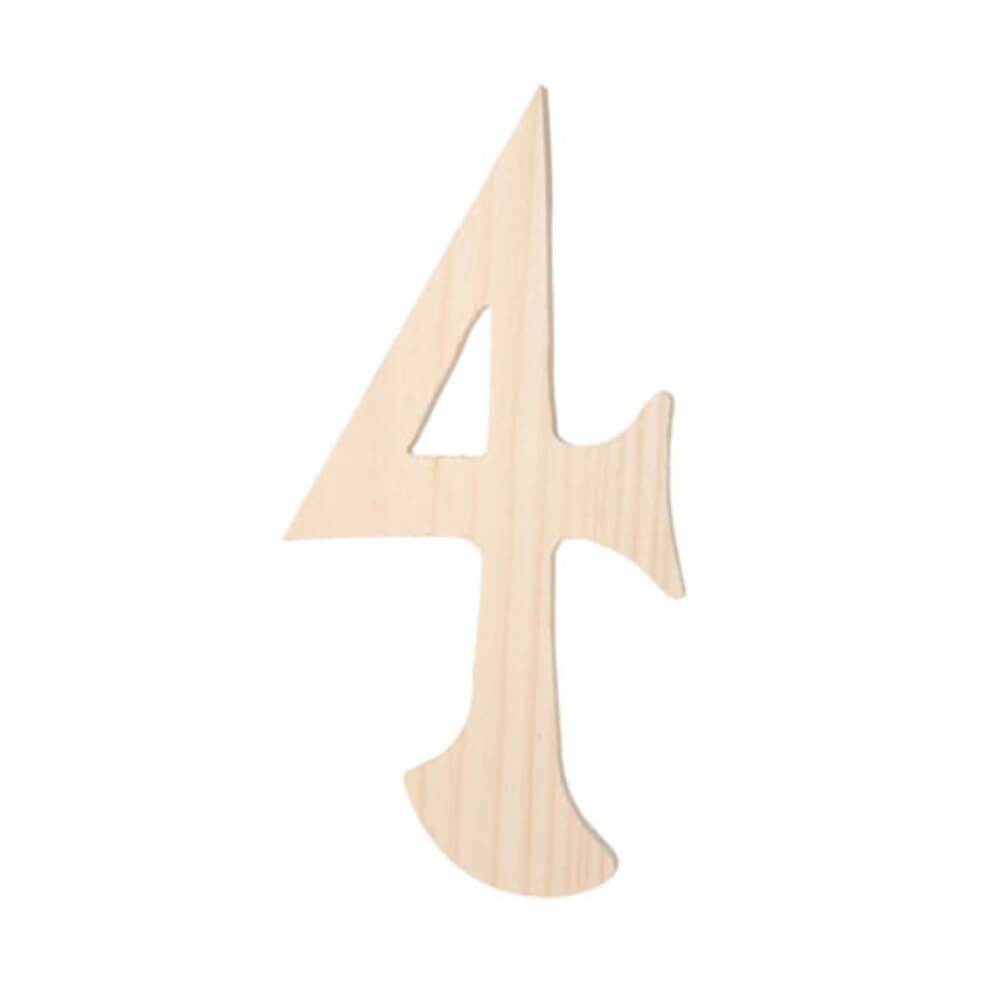 Wood Number Special Font 6in