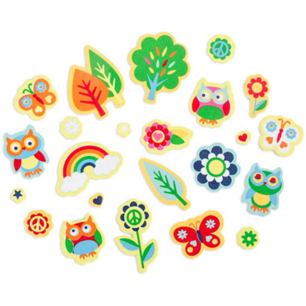 Foamies Stickers Rainbow Grove Assorted Colors and Sizes 104 pieces 