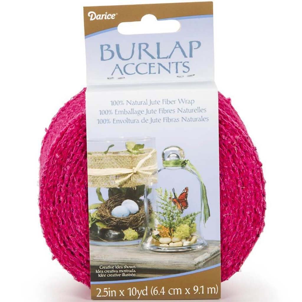 BURLAP ACCENT FUSCHIA 2.5X10YD FUSCHIA 