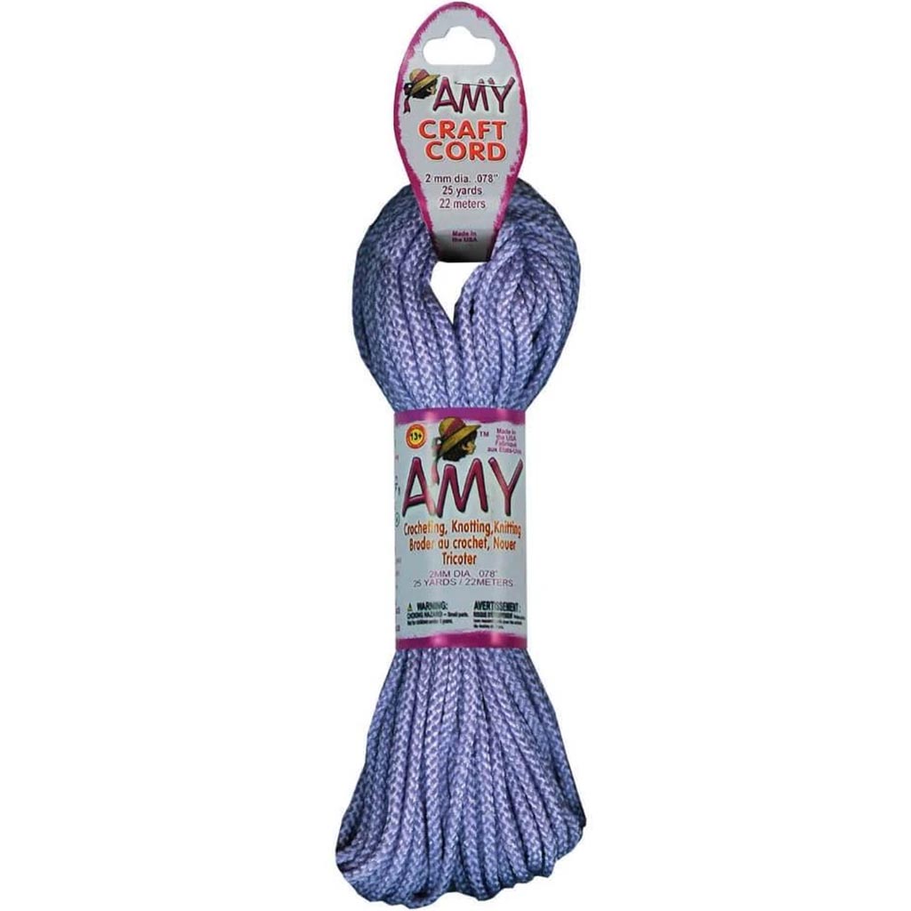 AMY CRAFT CORD 2MMX25YD LAVENDER