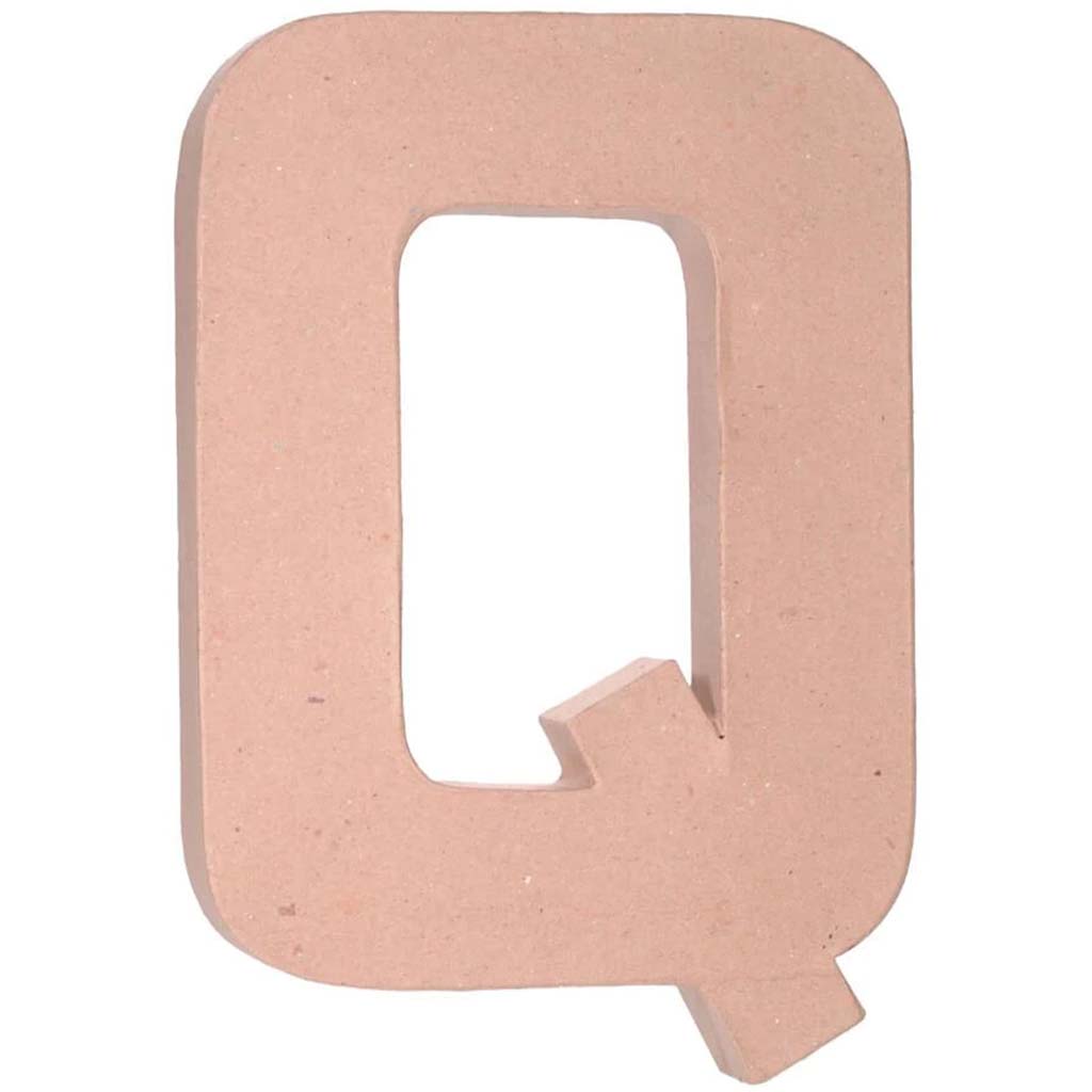 PAPER MACHE LETTER Q 12X1.5IN 