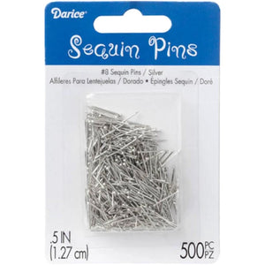 Sequin Pins #8 Silver 1/2 inches 500 assorted size 