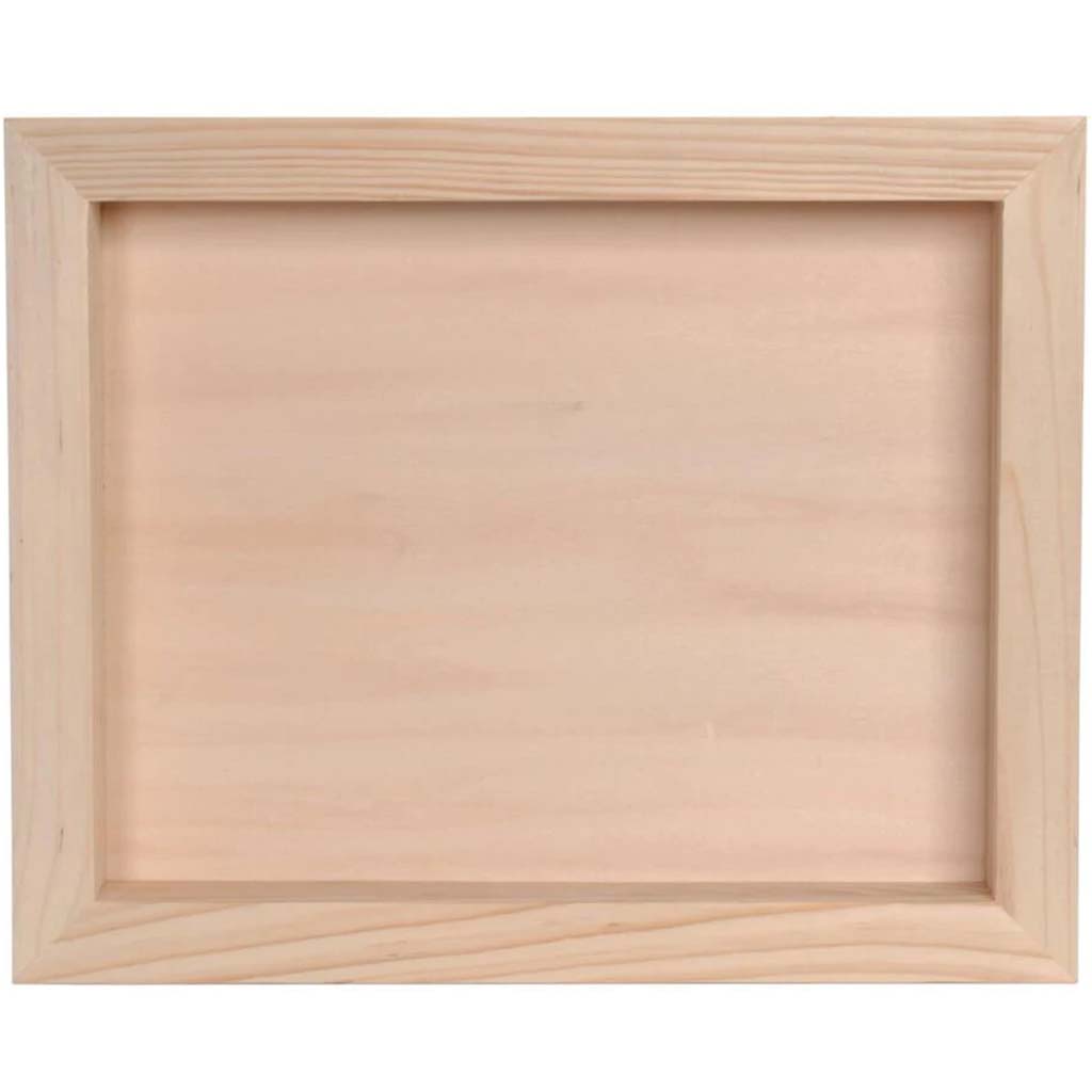 WOOD SHADOW BOX 8.5X11X13/4 