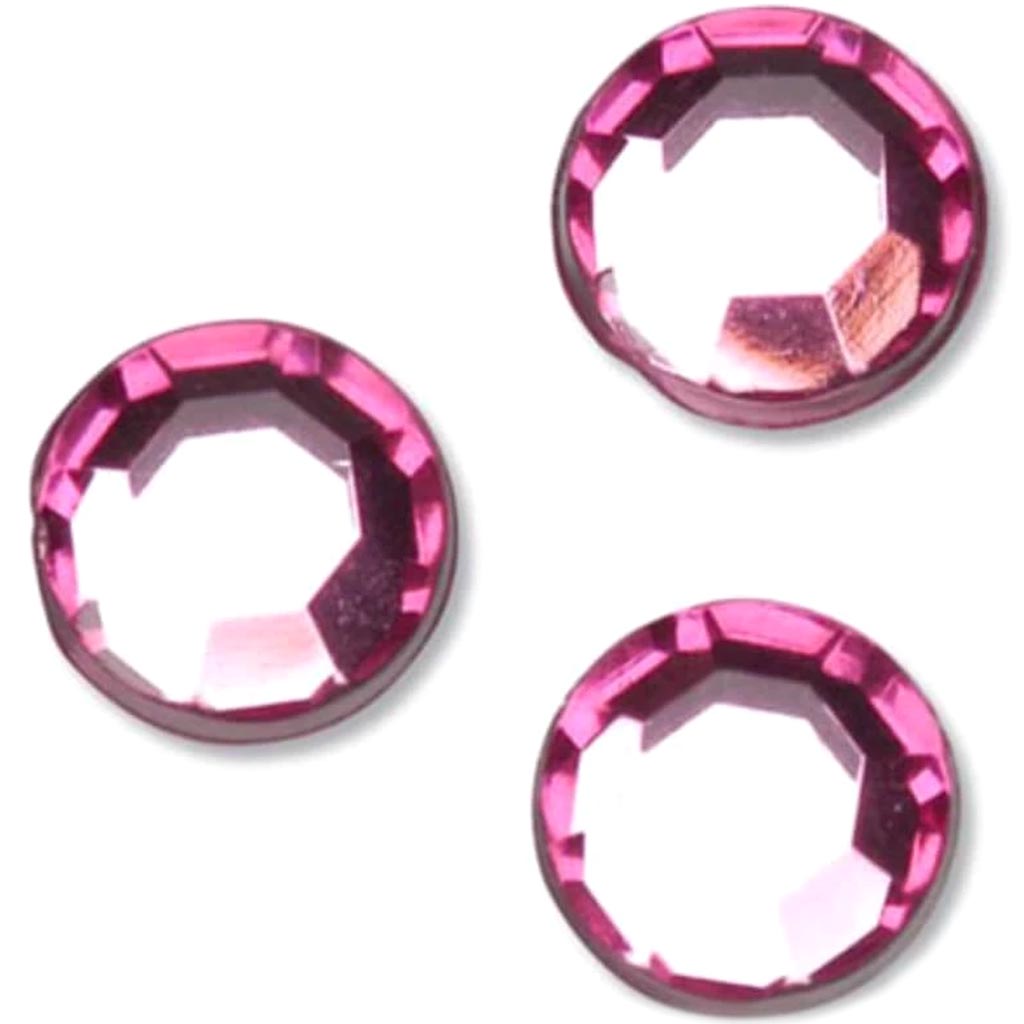 Rhinestones Pink Round 7mm 