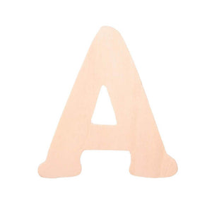 Natural Unfinished Wood Craft Letter 2.5in x 3in