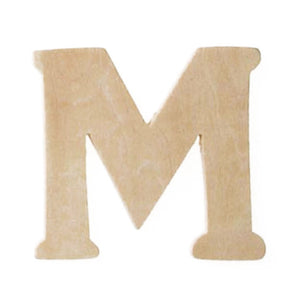 Natural Unfinished Wood Craft Letter 2.5in x 3in