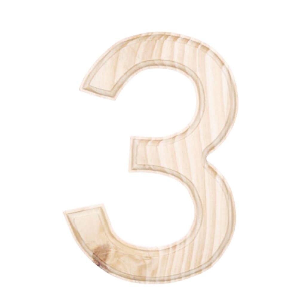 Unfinished Beveled Wood Letters &amp; Numbers