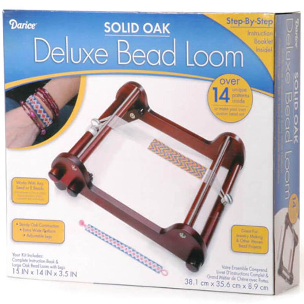 Deluxe Bead Loom Solid Oak 15 X 14 X 3.5 inches 