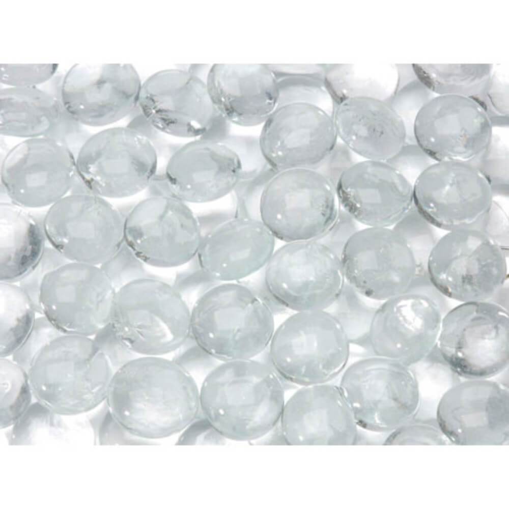 Glass Gems in Mesh Bag Clear 12 oz 