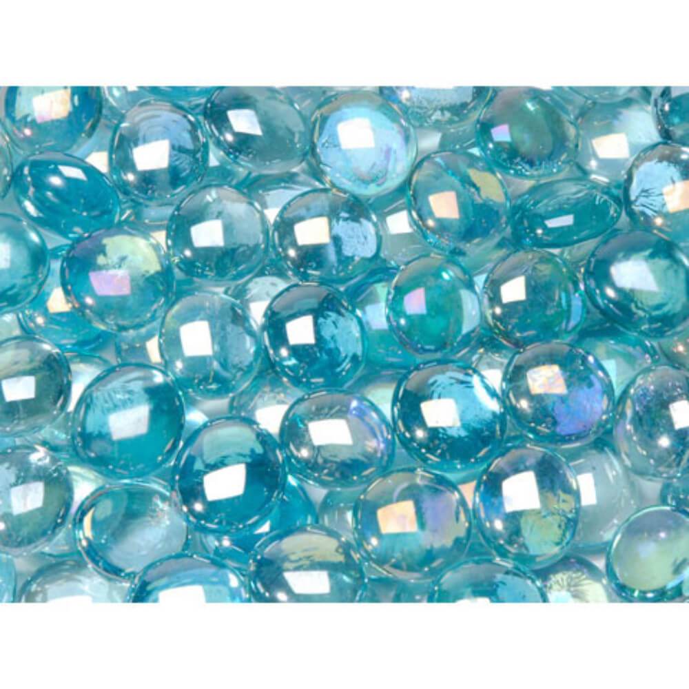 Glass Gems in Mesh Bag Ice Blue Luster 12 oz 