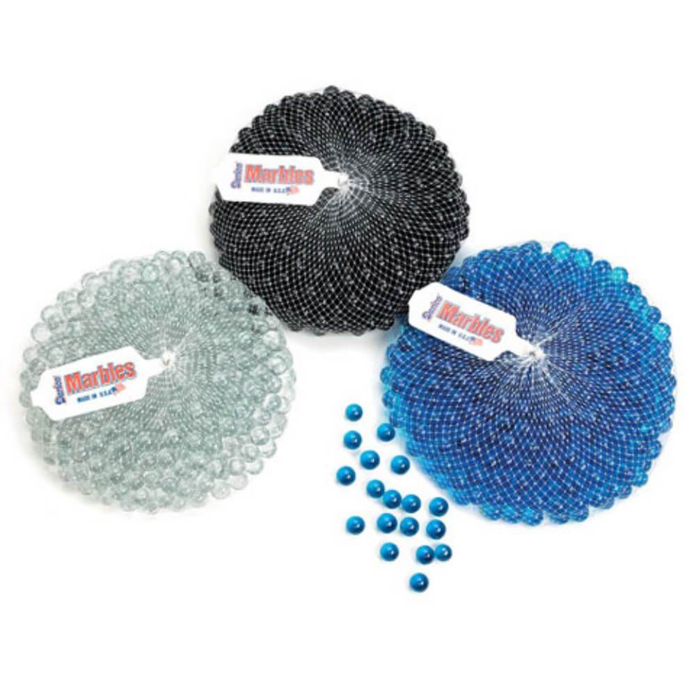 Glass Marbles in PVC Bag Clear 4 lb 