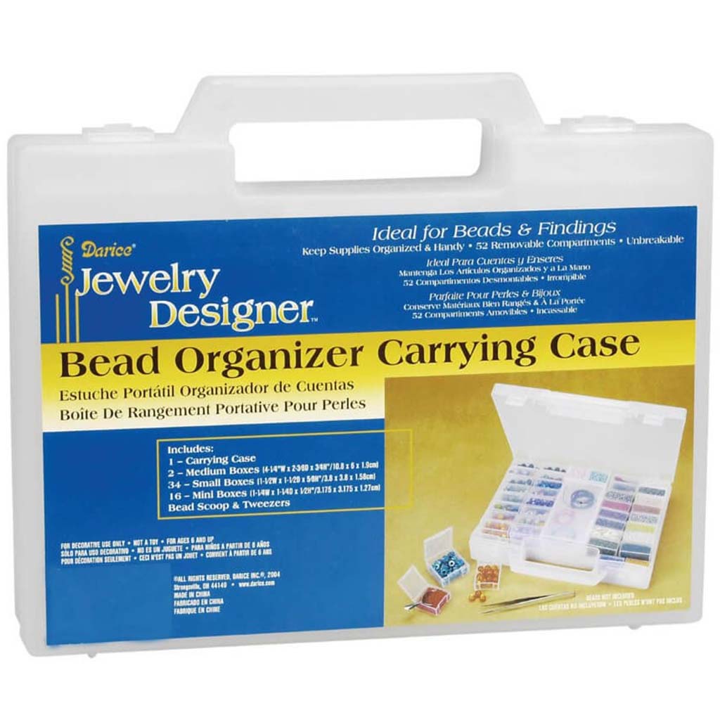 BOX BEAD PLASTIC W/TWEEZERS 