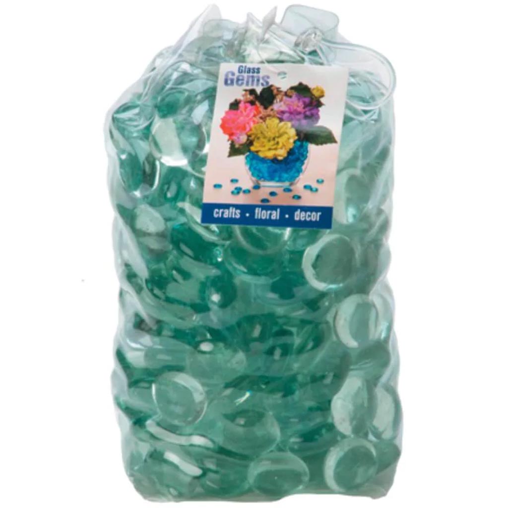 Glass Gems in PVC Bag Clear 4 lb 