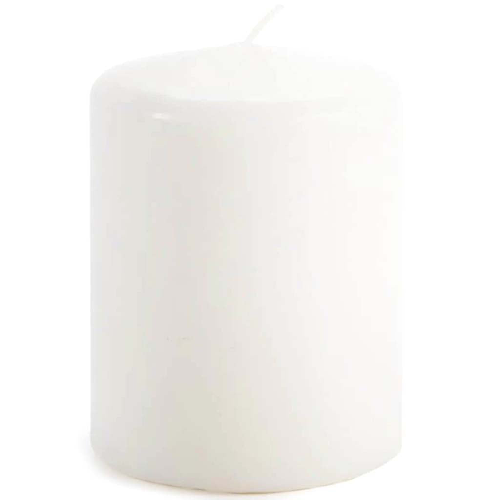 CANDLE PILLAR UNSCENTED WHITE 