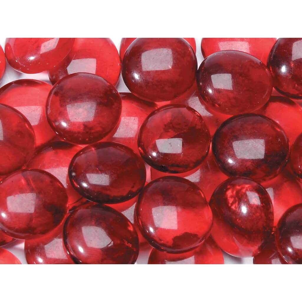 GLASS GEMS IN MESH BAG RED 6OZ 