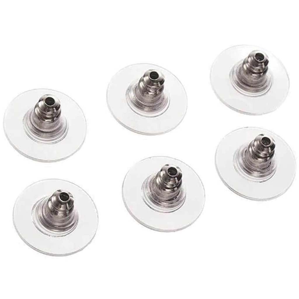 Bullet Clutch Earring Backs Nickel 5mm Pad