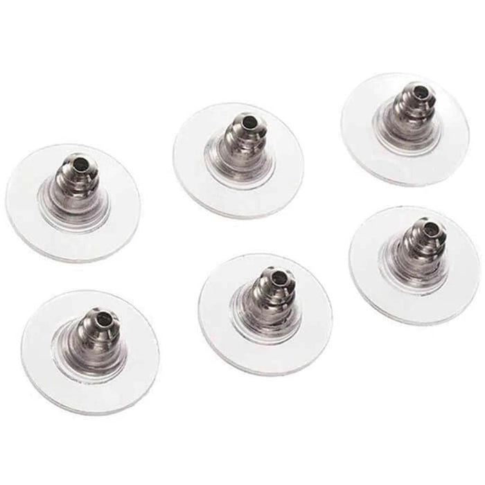 Bullet Clutch Earring Backs Nickel 5mm Pad