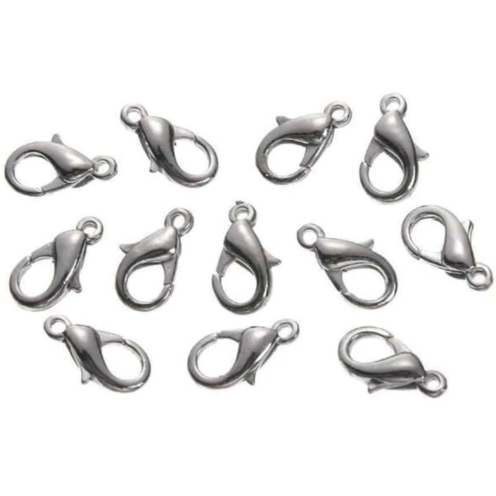 LOBSTER CLASPS NICKEL PLATED 12MM 