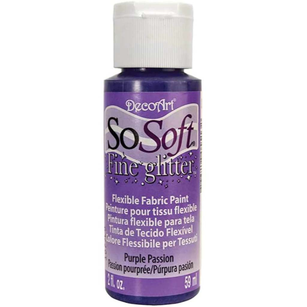 SOSOFT FINE GLITTER PURPLE 1OZ