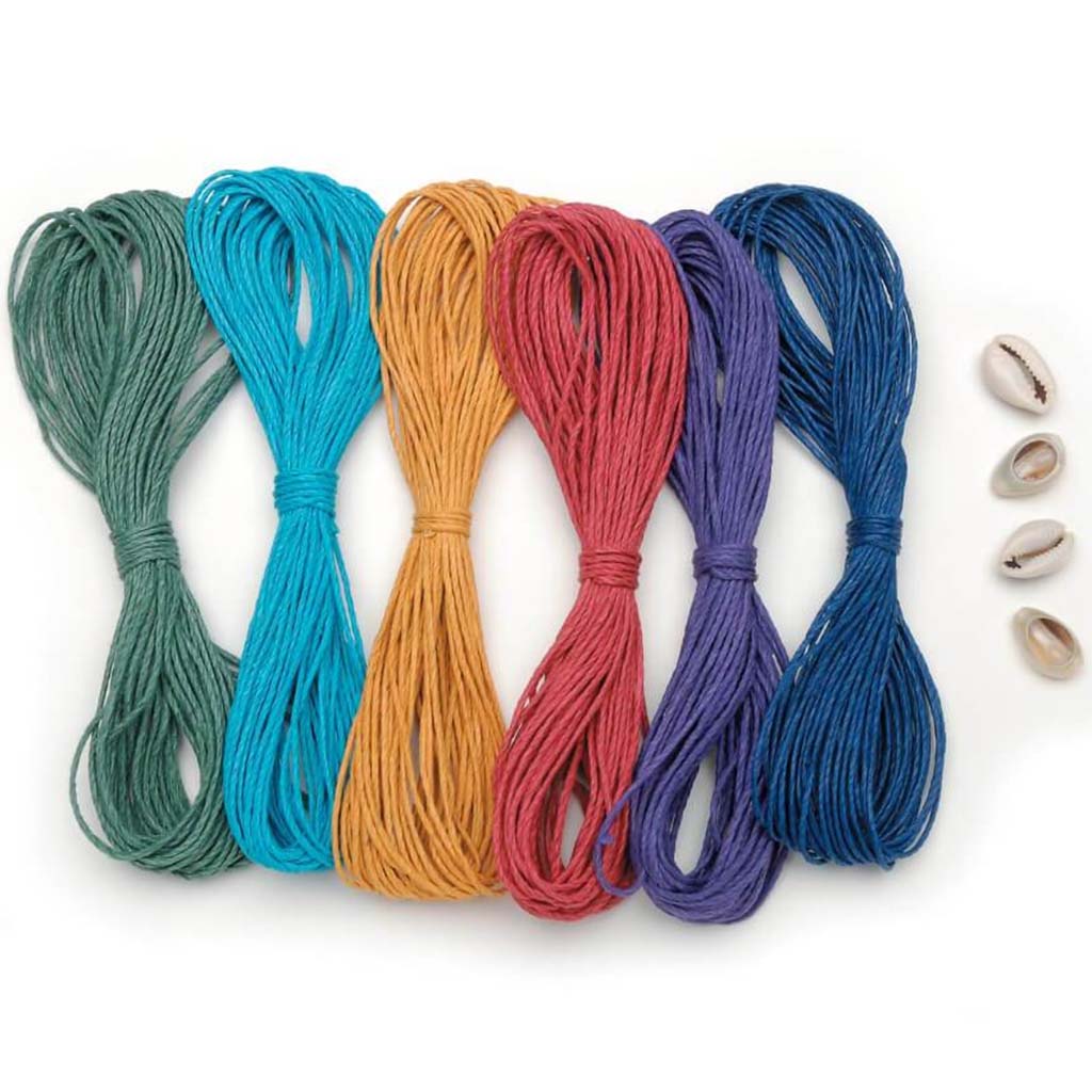 HEMP CORD &amp; SHELL KIT ASST.BRIGHT COLOR 20LB 