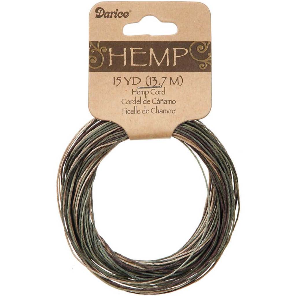 HEMP CORD VARIEGATED CAMOUFLAGE 15YD 