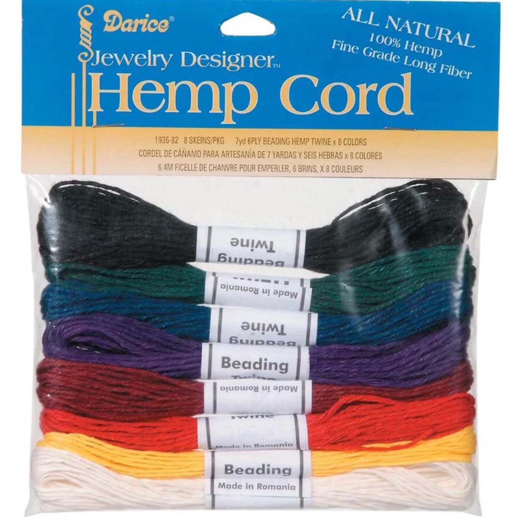 BEADING HEMP TWINE ASST.COLOR 6PLY 7YD