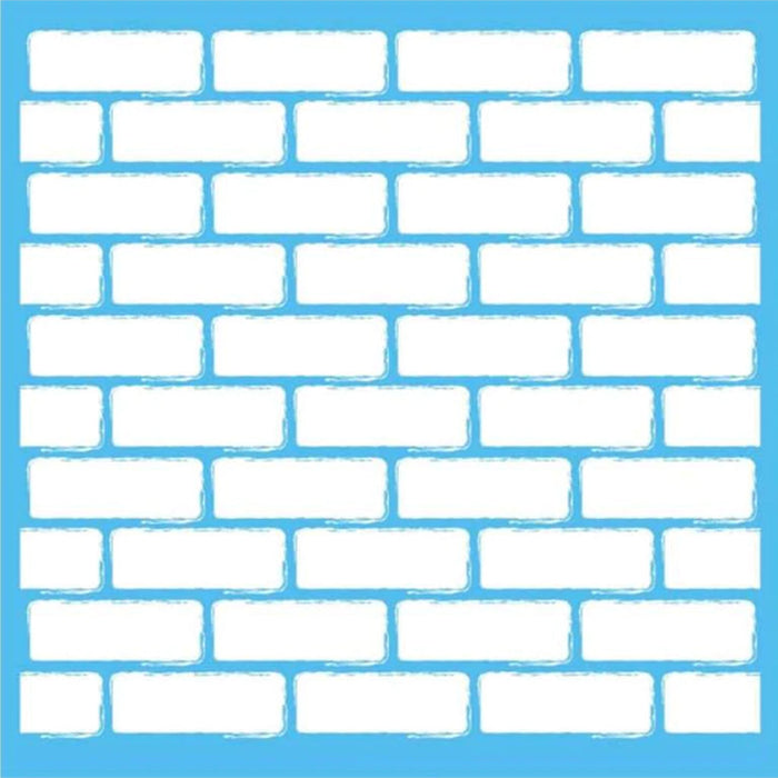 Americana Mixed Media Stencil Brick Wall 12X12