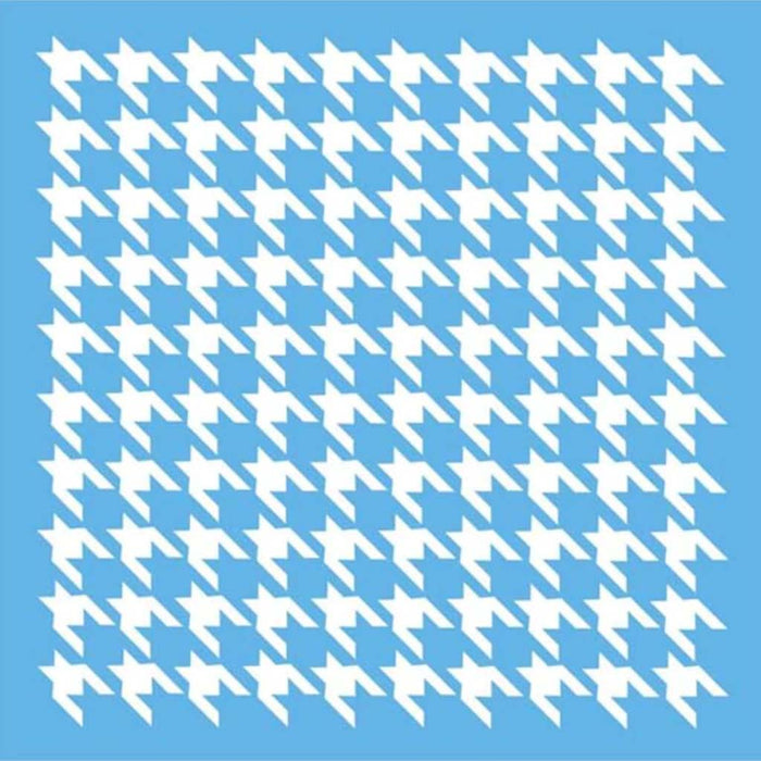 Americana Mixed Media Stencil Houndstooth 12X12