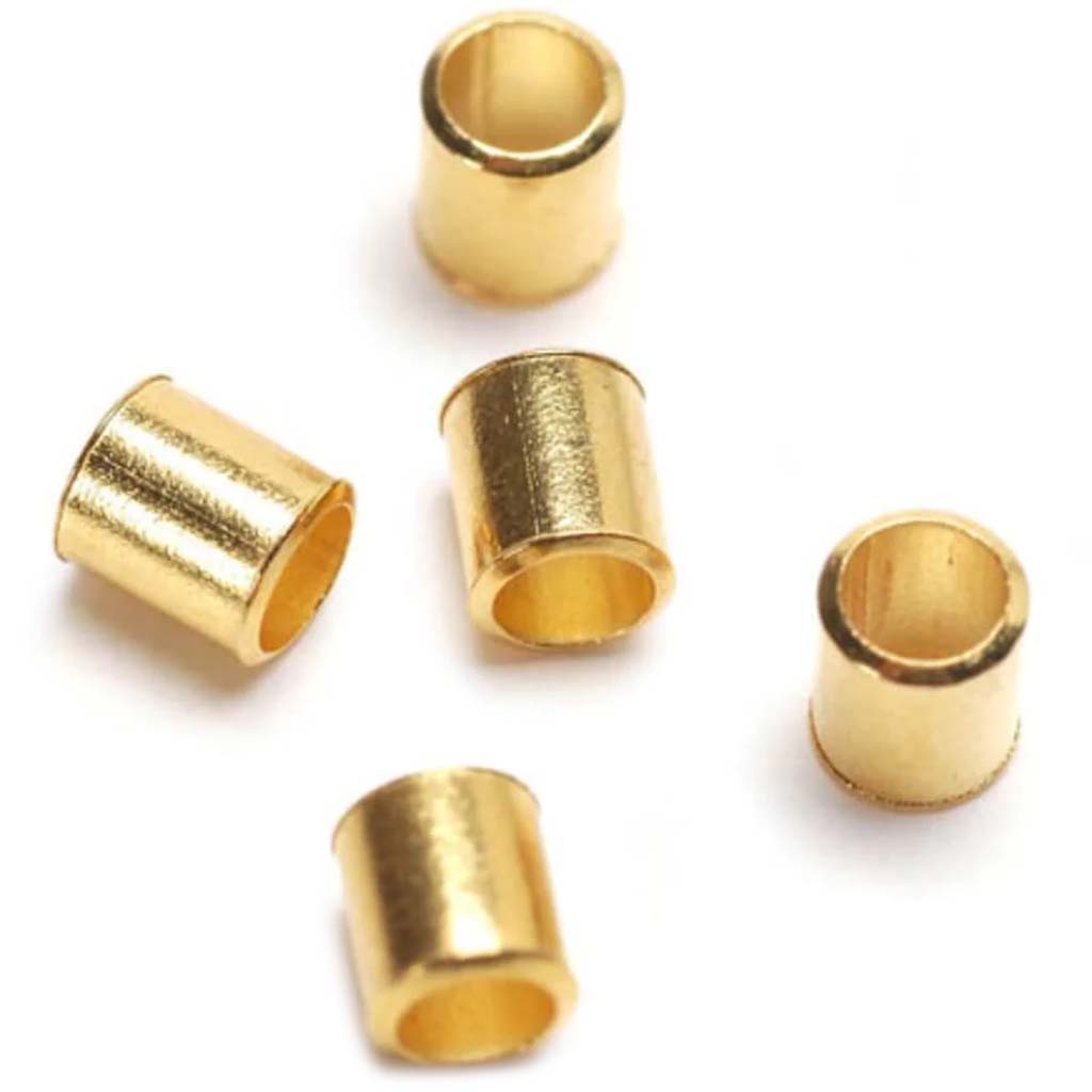 Crimp Tubes Gold 2.5mm 1 gram 