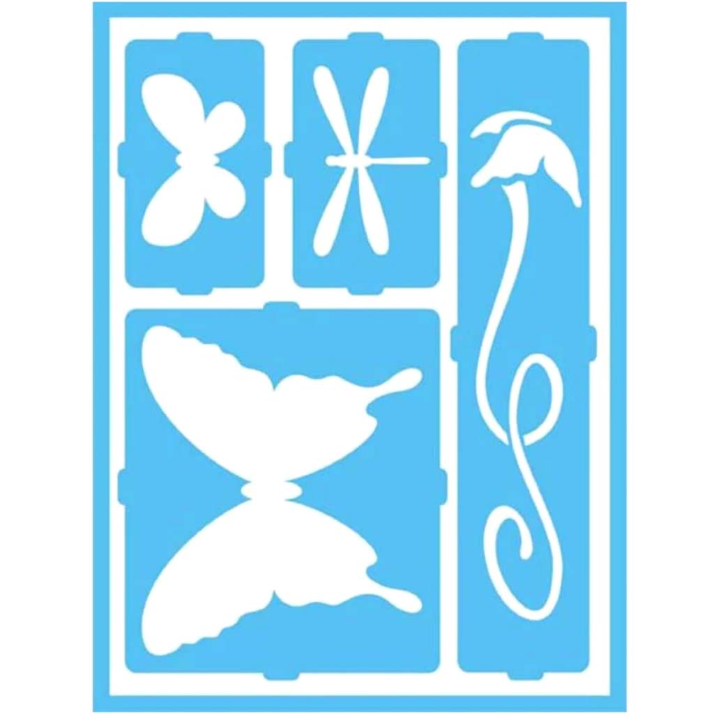 Self Adhesive Stencils Flying Friends 6X8