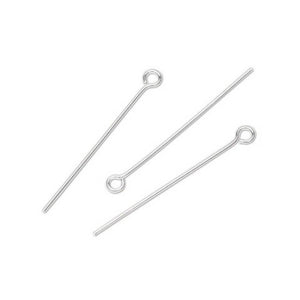 Eye Pins Bright Silver 1.5 inches 24 pieces