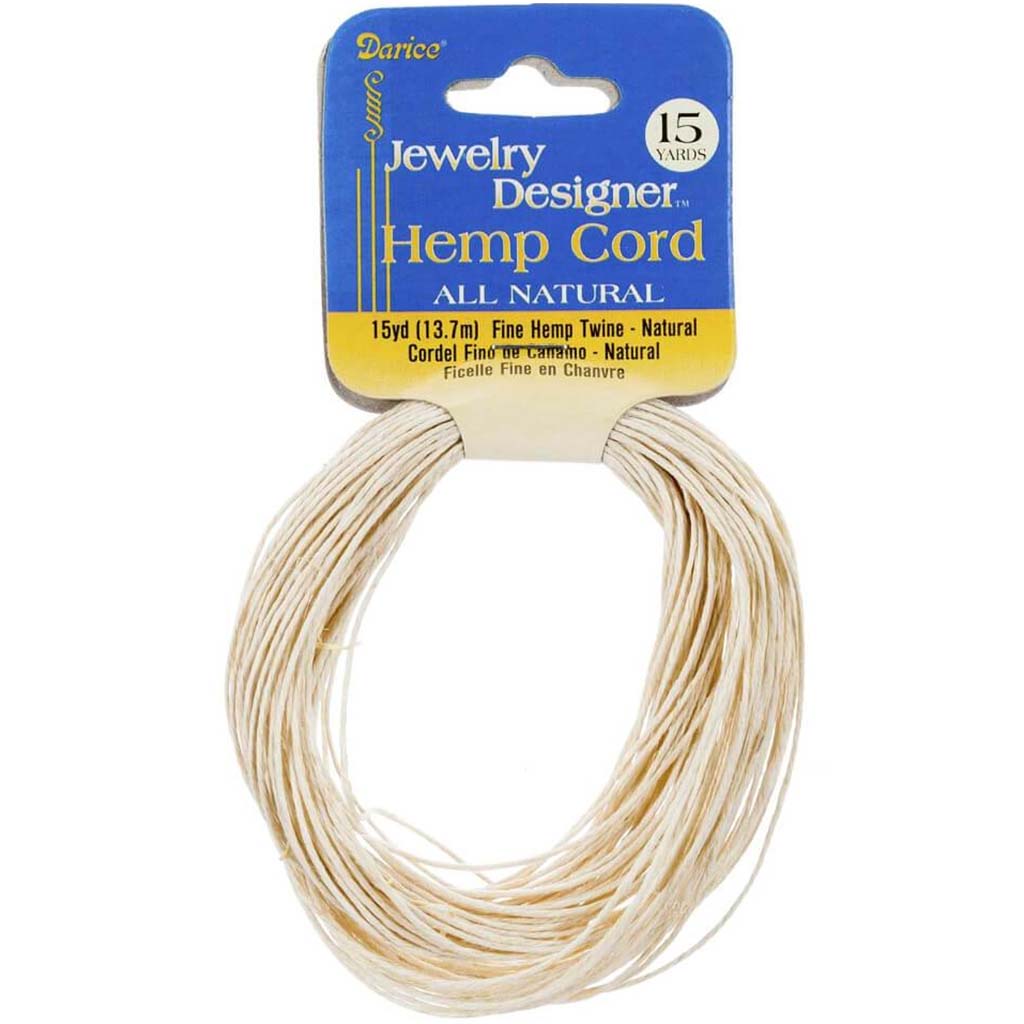 CORD HEMP FINE TWINE 15YD NATURAL 