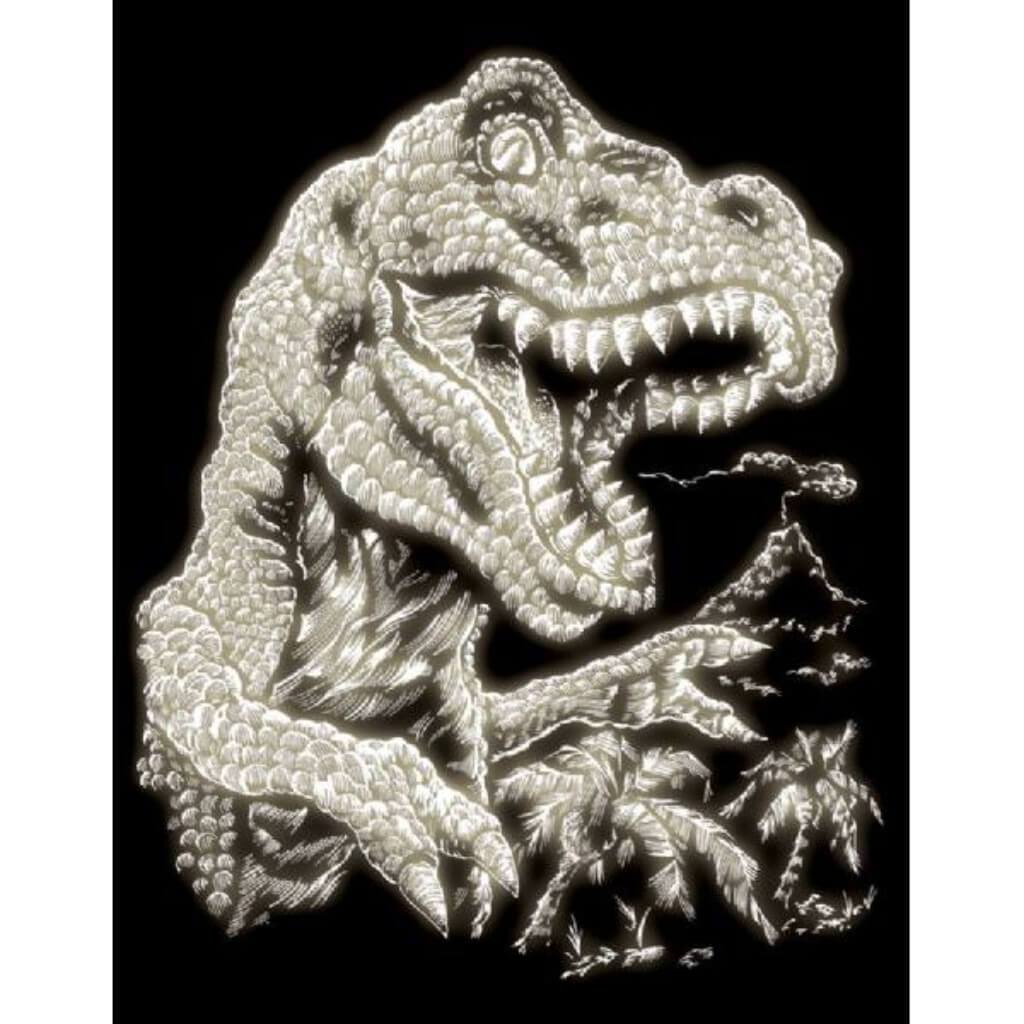 GLOW IN DARK ENGRAVING TYRANNOSAURUS REX 