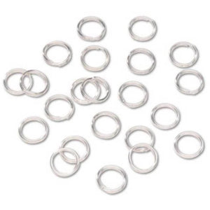 Double Rings Bright Silver 7mm 90 pieces 