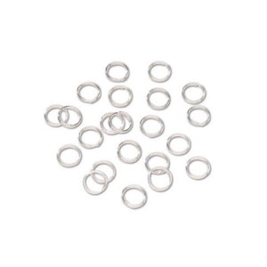 Double Rings Bright Silver 7mm 90 pieces