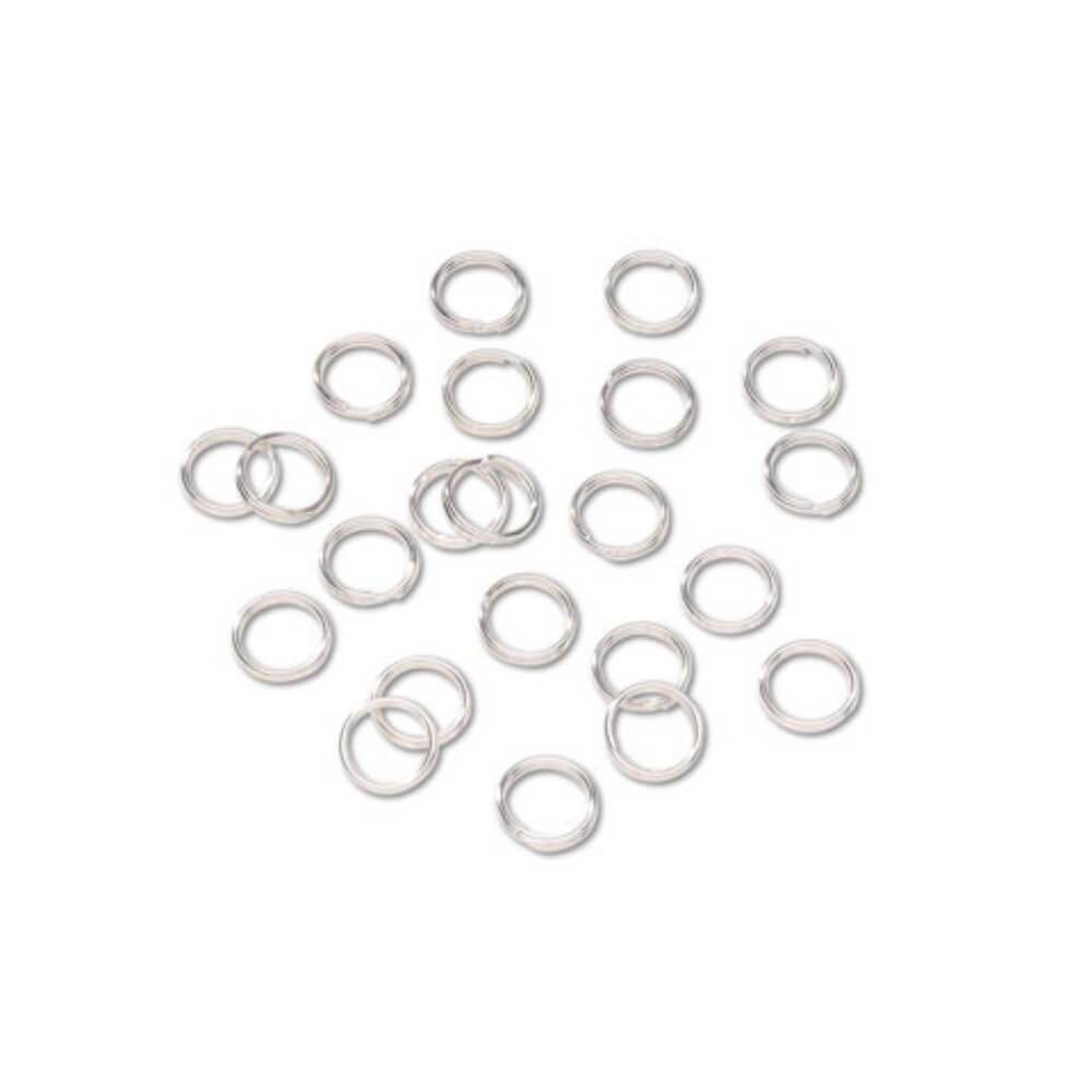 Jump Rings Bright Silver Plated 7mm 160 pieces 