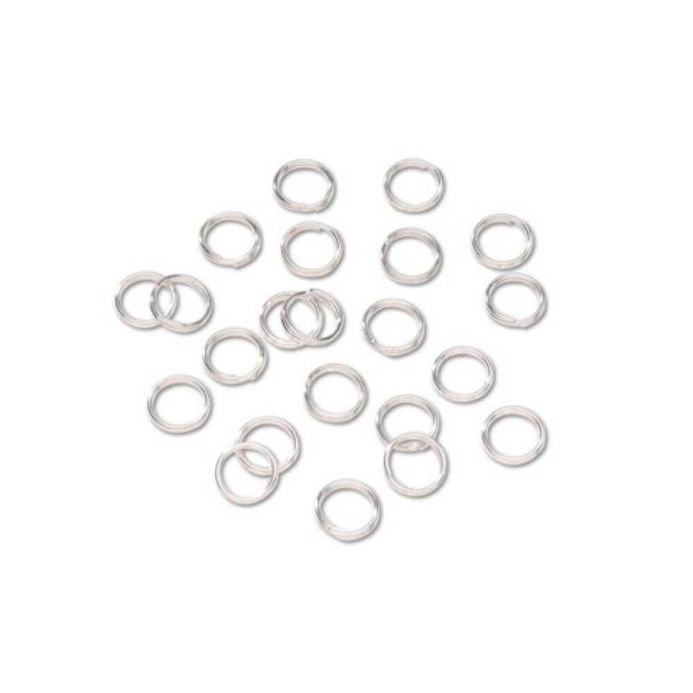 Jump Rings Bright Silver Plated 7mm 160 pieces