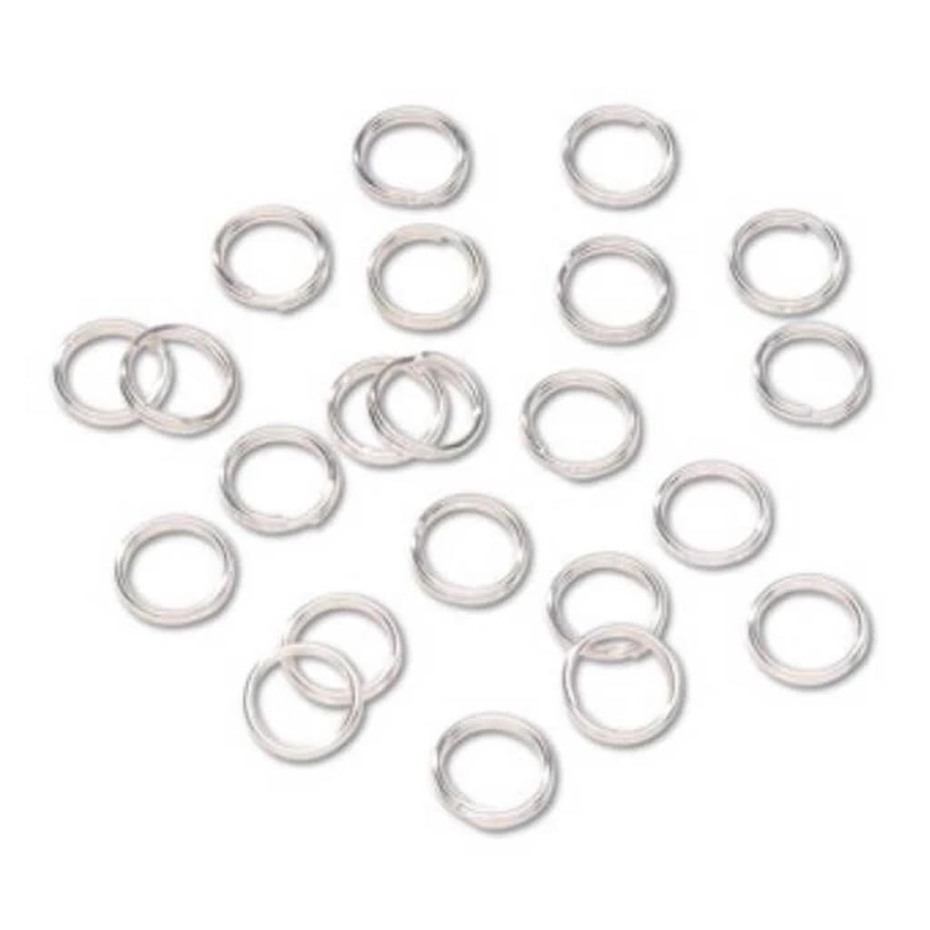 Jump Rings Bright Silver Plated 7mm 160 pieces 