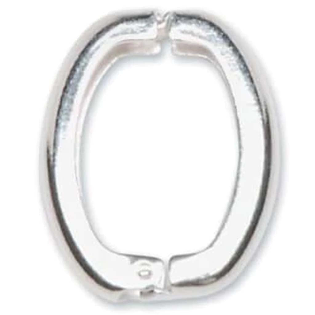 LOOP CLIP BRIGHT SILVER 10X13MM 