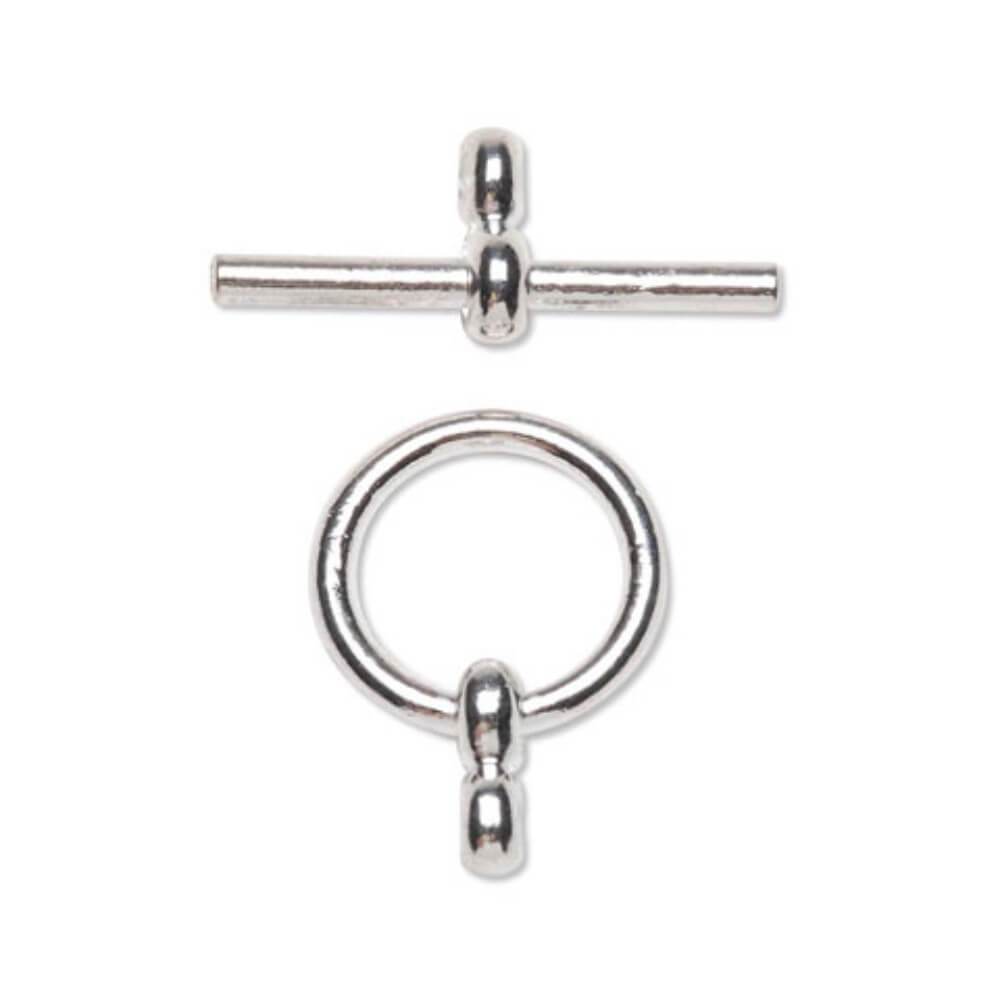 Toggle Clasps Silver 12mm 8 Sets 