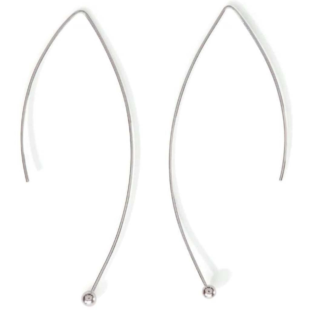 EAR WIRES V SHAPE SILVER 58MM 