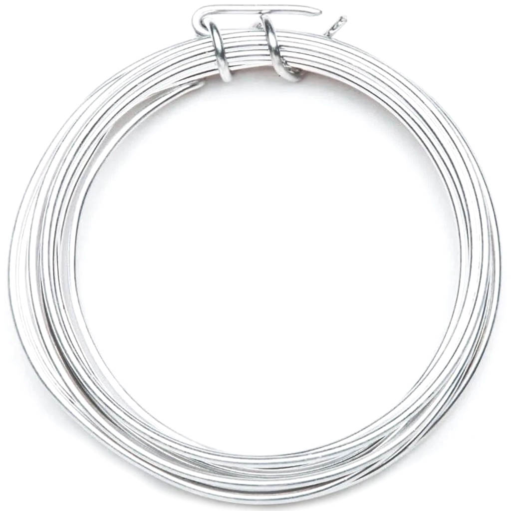 ALUMINUM JEWELRY WIRE SILVER 12GAUGE 3YD 