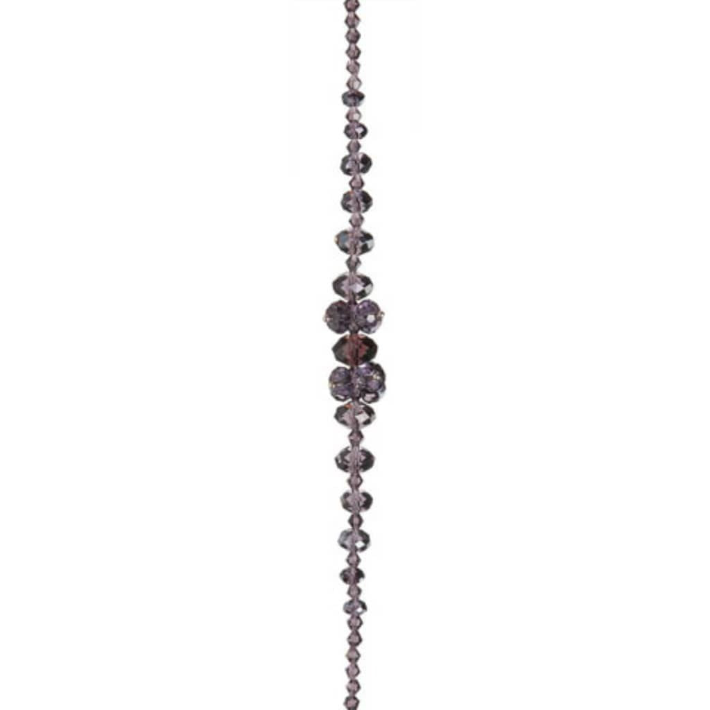 BEAD CRYSTAL STR MIXED VIOLET 7IN 