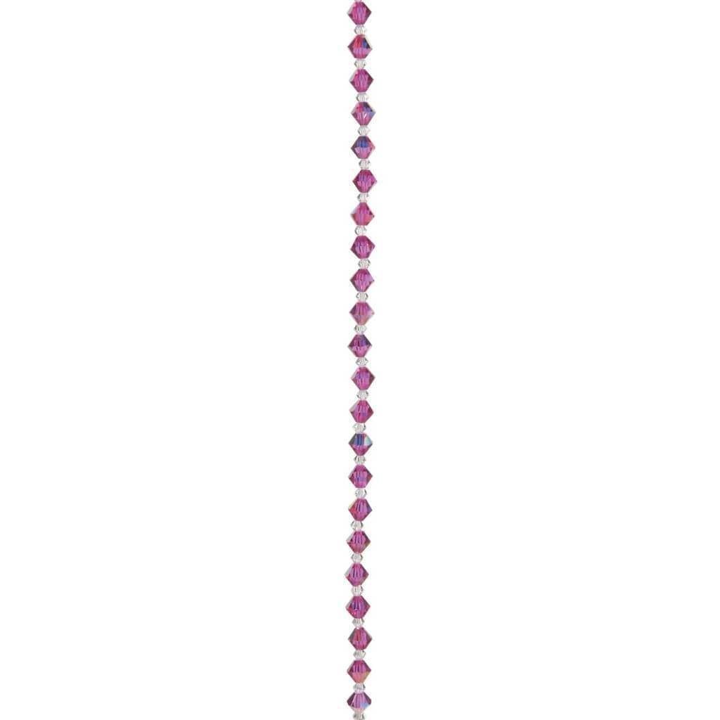 BEAD CRYSTAL STRAND FUCHSIA 7IN 