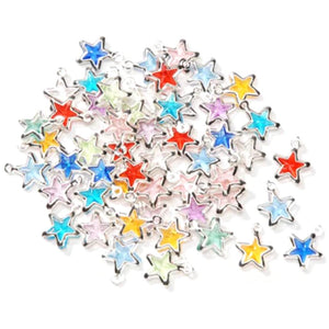 Acrylic Charms Star Assorted Color - 10 x 13mm 