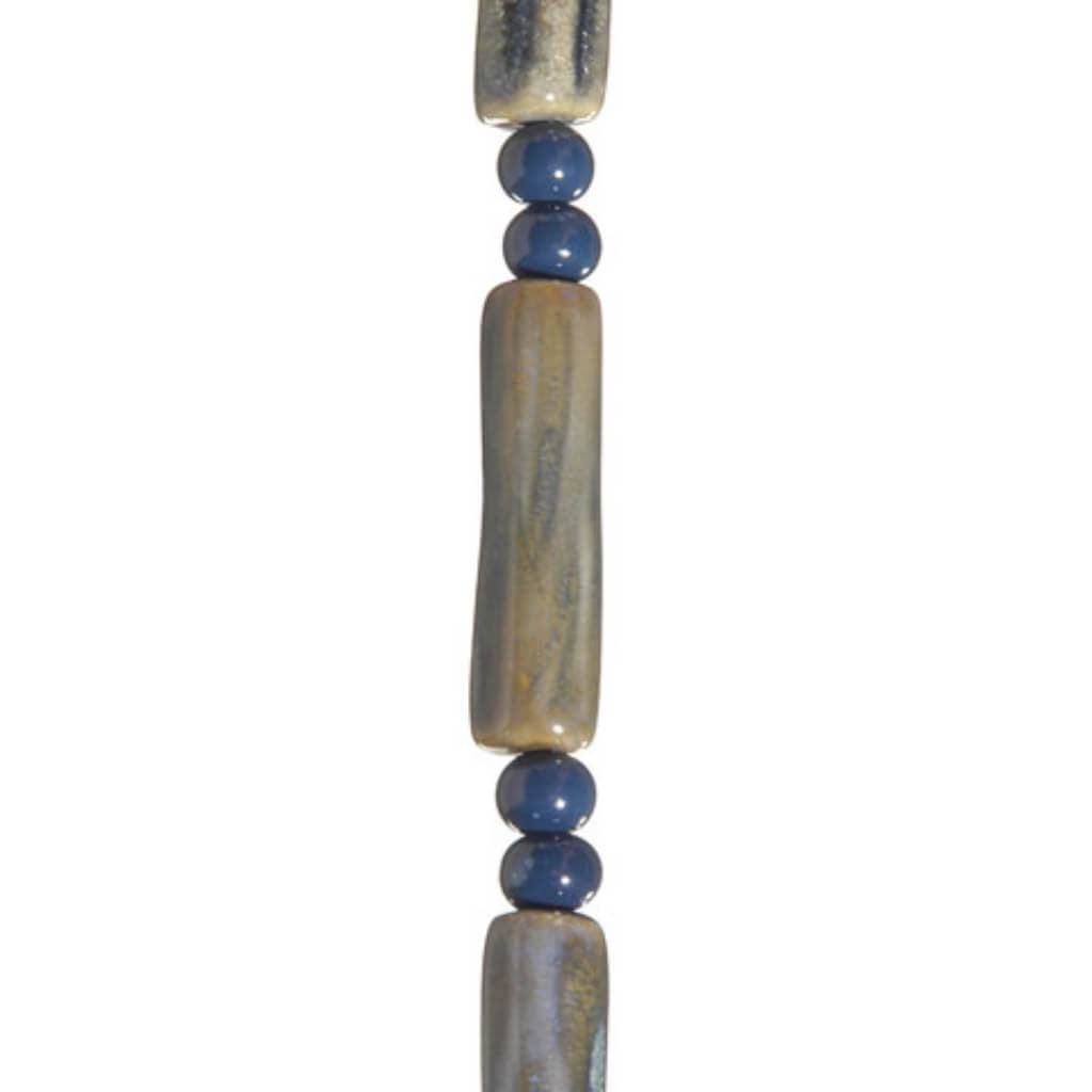 BEAD CERAMIC STR RECT BLUE 7IN 